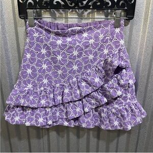 Purple Embroidered Do+Be Skirt